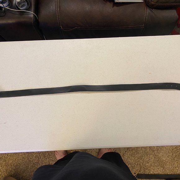 Versace Black Leather Vitello Belt Gold Medallion Buckle - Picture 3 of 5